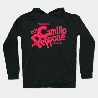 Don Camillo and Peppone Typography Design - Classic Italian Cinema Art Hoodie